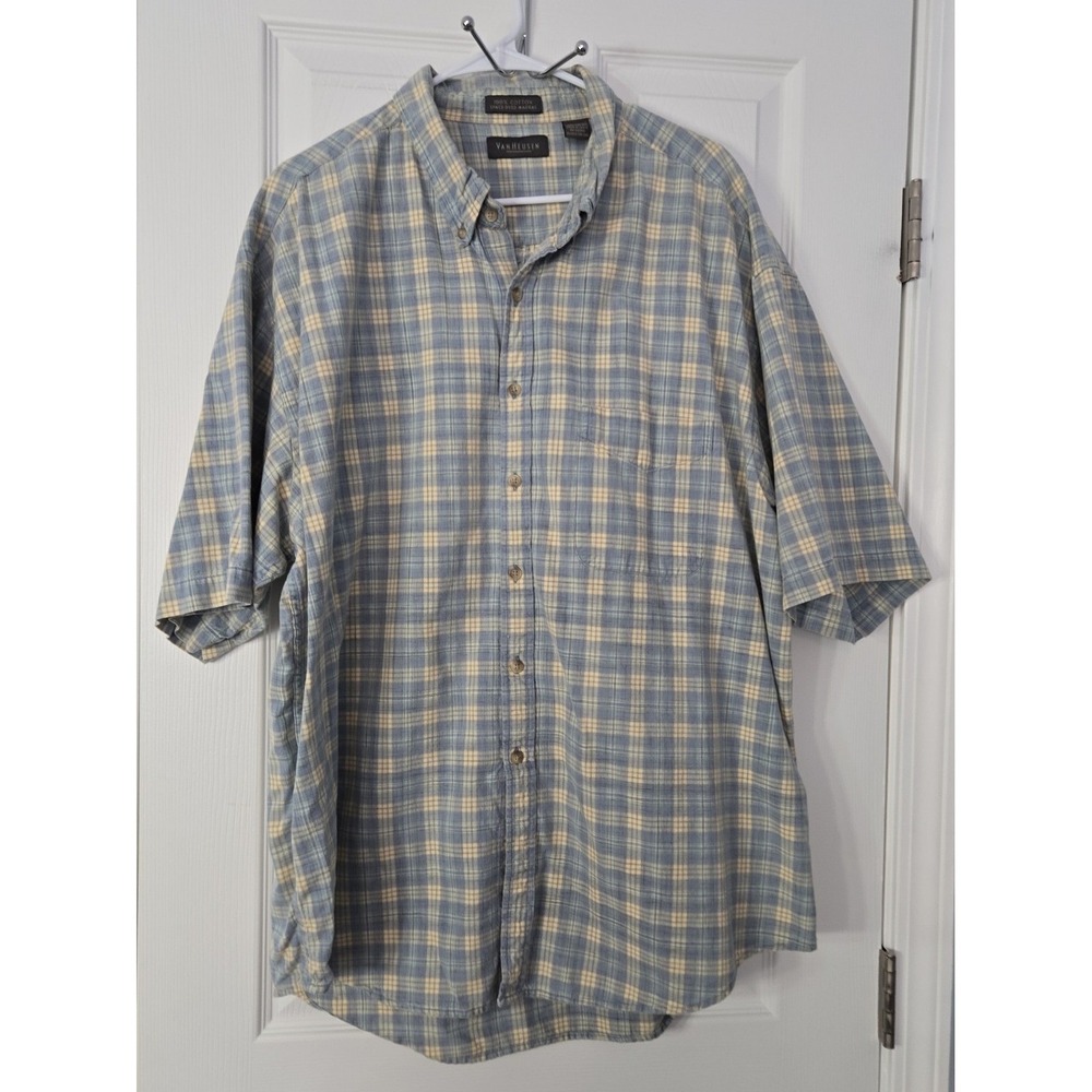 Van Heusen Mens Short Sleeve Shirt Size XXL 18-18 1/2.
